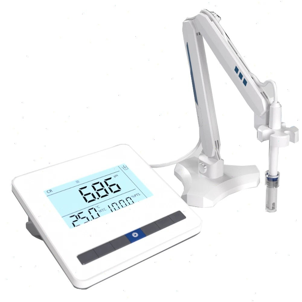 VTSYIQI Benchtop PH Meter for Acidity with PH Buffer Powder mV Measuring Range -2000~2000mV Resolutin 0.01mV pH Measuring Range -2.00~20.000pH Resolutin 0.001pH Automatic/Manual Temperature Compensation 5 Points Calibration 500 Sets Data Storage