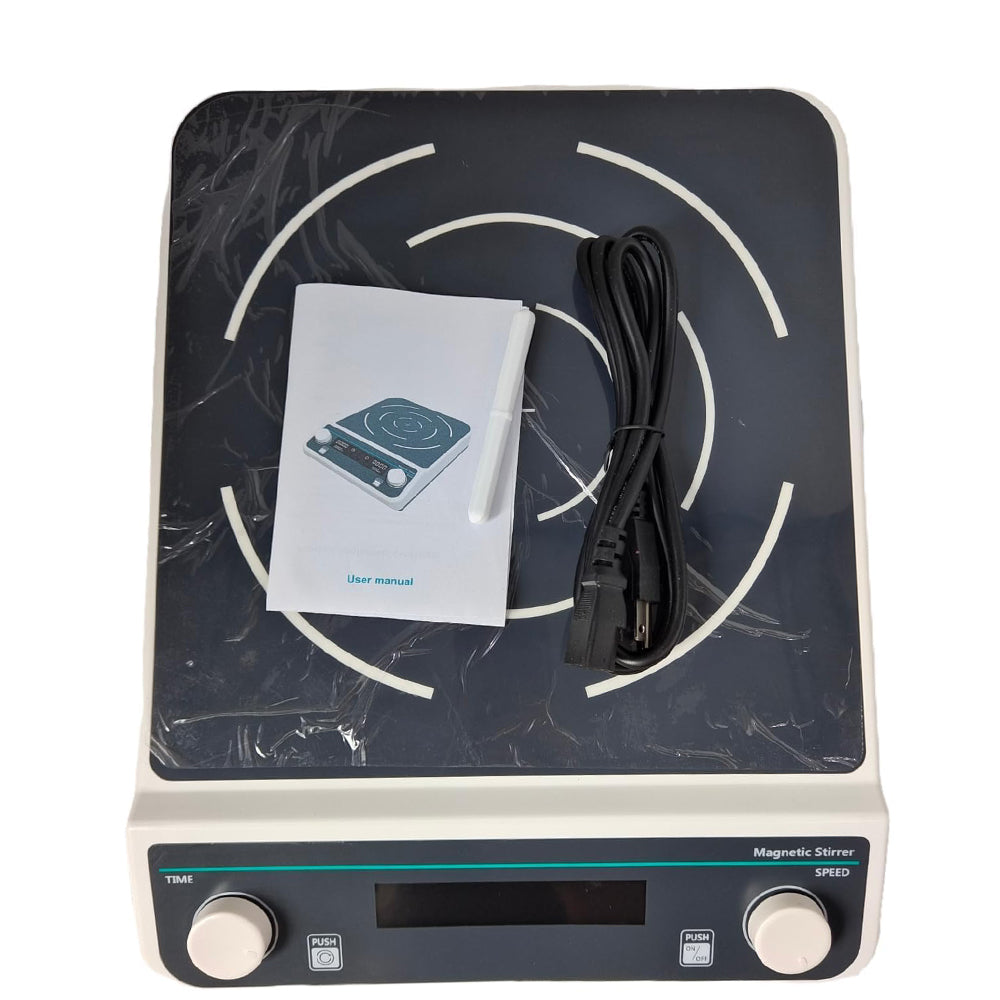 VTSYIQI Large Capacity Magnetic Stirrer Digital Magnetic Mixer with Speed 50 to 1100rpm Max Stirring Volume 50L LCD Display Magnet size 100MM Brushless Motor Display and Knob Control Table Top Size 330mm