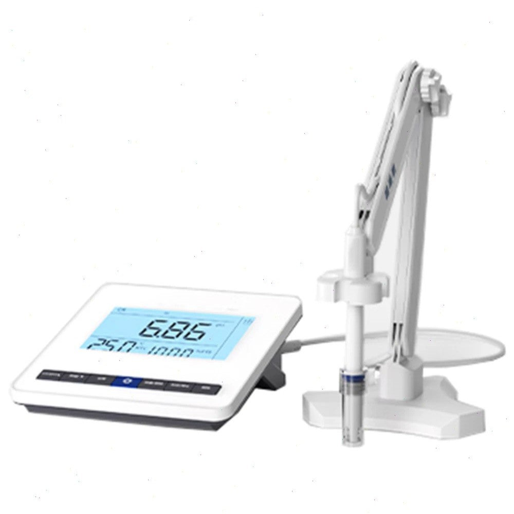 VTSYIQI Benchtop PH Tester with PH Buffer Powder mV Measuring Range -2000~2000mV pH Measuring Range -2.00~20.000pH 5 Points Calibration Automatic/Manual Temperature Compensation 500 Sets Data Storage Movable Bracket
