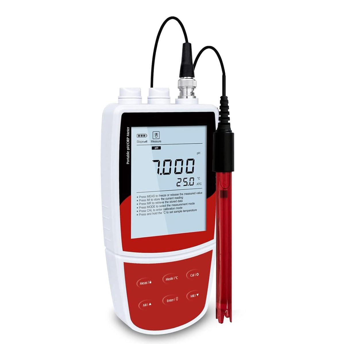 VTSYIQI ORP Meter Portable ORP Meter with Calibration Liquids ORP Range -1999.9 to 1999.9 mV Resolution 0.1/1 mV Selectable Accuracy ±0.2 mV Setup Menu Contains 9 Options pH Range -2.000 to 20.000pH Manual / Auto-read Measurement Endpoint