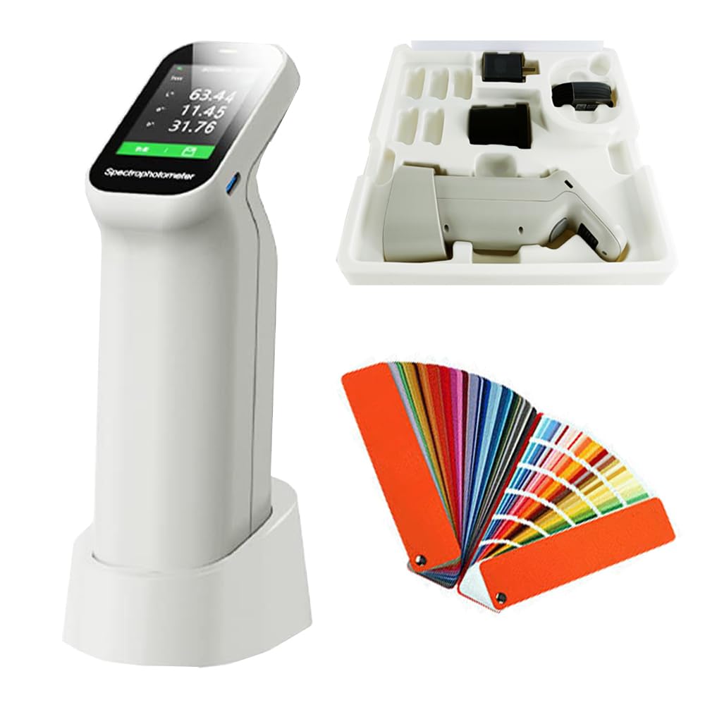 VTSYIQI Portable Color Analyzer Colorimeter Color Difference Meter Tester with Touch Screen Function Accuracy 0.01 Aperture 6mm D/8 SCI Repeatability ΔE*ab≤ 0.03 for Coating Ceramic Test