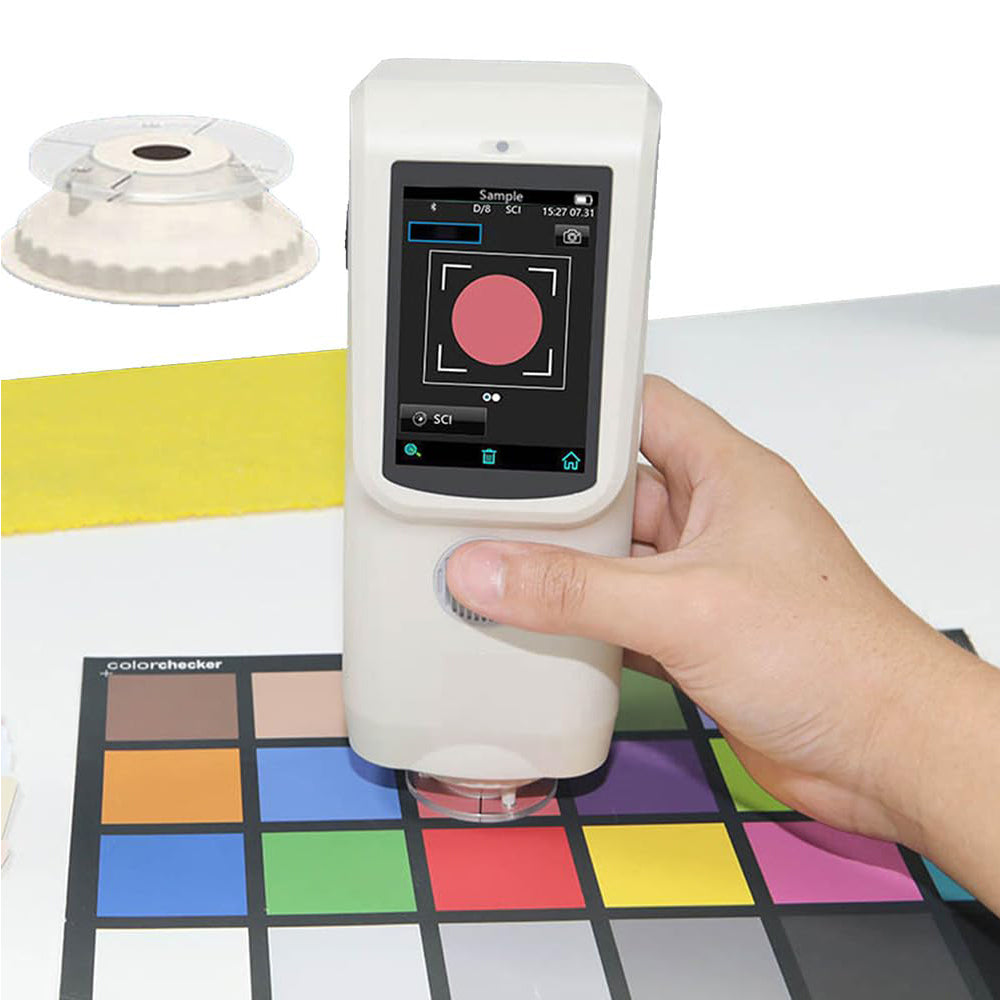 VTSYIQI Spectrophotometer Portable Colorimeter with Aperture Ø8mm 10000 Samples Data Storage Accuracy 0.1 Repeatability ΔE*ab<0.1 Observer Angle 10° D/8 SCI Geometry ASTM ISO Standard
