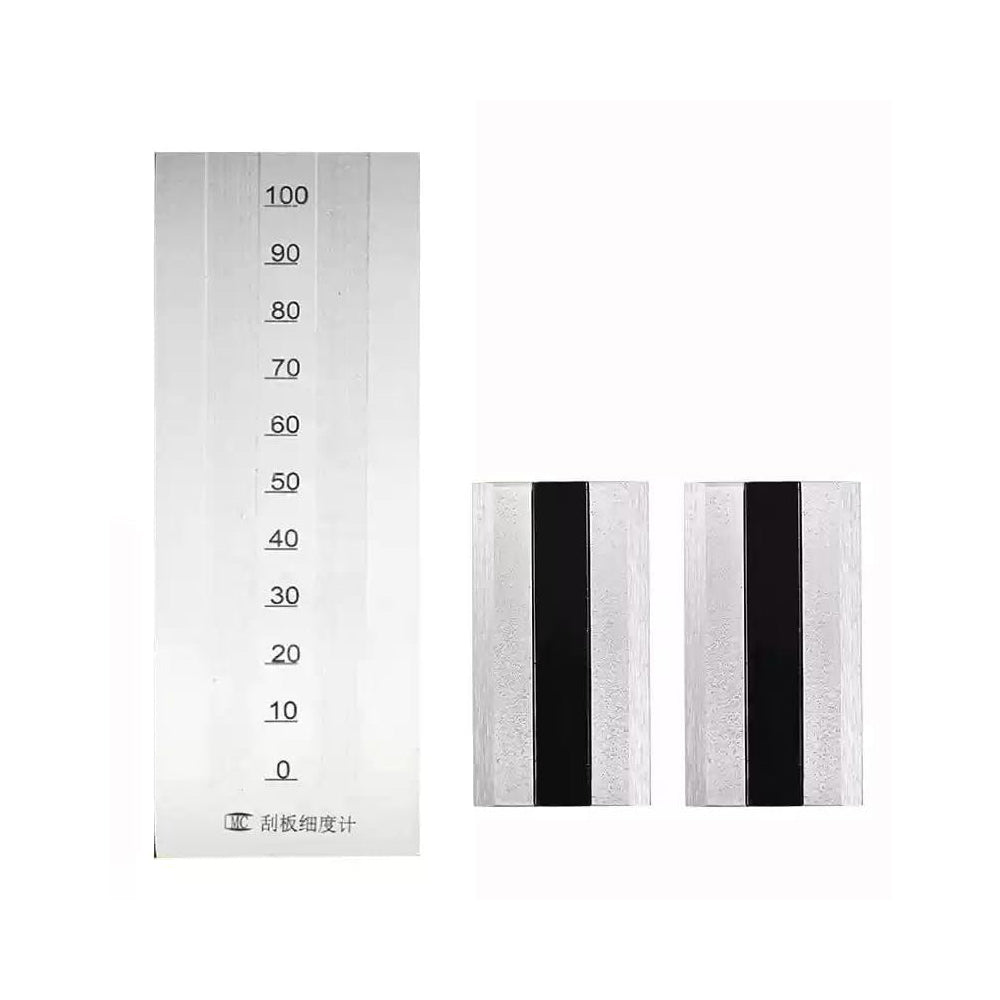 VTSYIQI Grind Gauge Double-Chanel Grindometer with 2 Scrapers Maximum Depth of Groove 100μm Stainless Steel Scale Range 0-100μm Indexing Value 5μm GB/T1724-93 Standard