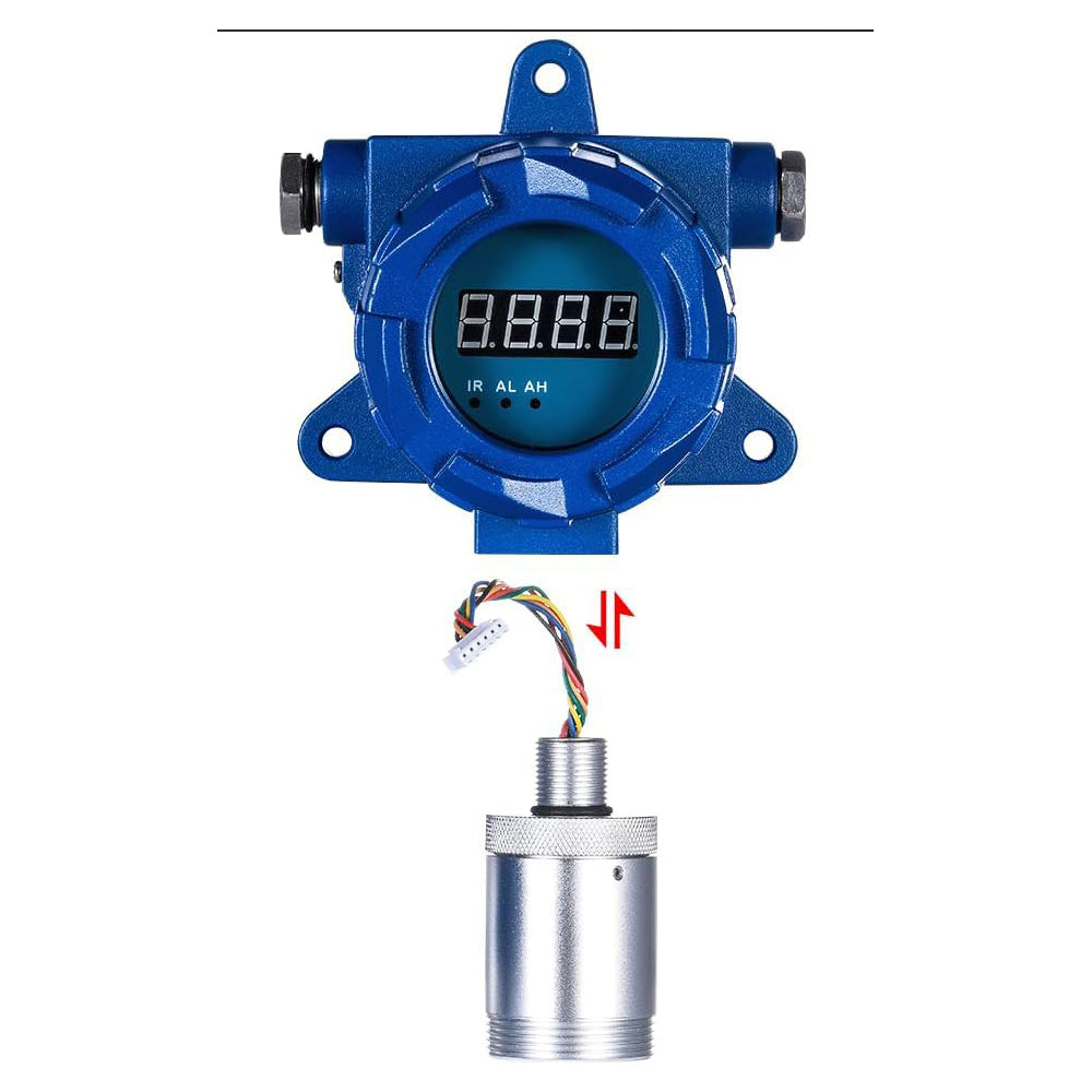 VTSYIQI Chlorine Gas Detectors Cl2 Monitor with Measuring Range 0-10ppm Resolution 0.01ppm Standard 4-20mA and RS485 Output Sound & Light Alarm Function Installation Type Wall Mounted Accuracy ≤±3% F.S.