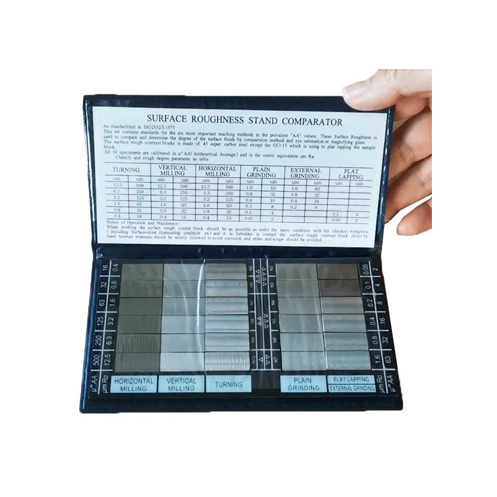 VTSYIQI Surface Roughness Standards Surface Roughness Comparators with Ra0.05-12.5um 30Pcs Surface Roughness Comparators ISO2632/I-1975 Standard for Surface Roughness Meter