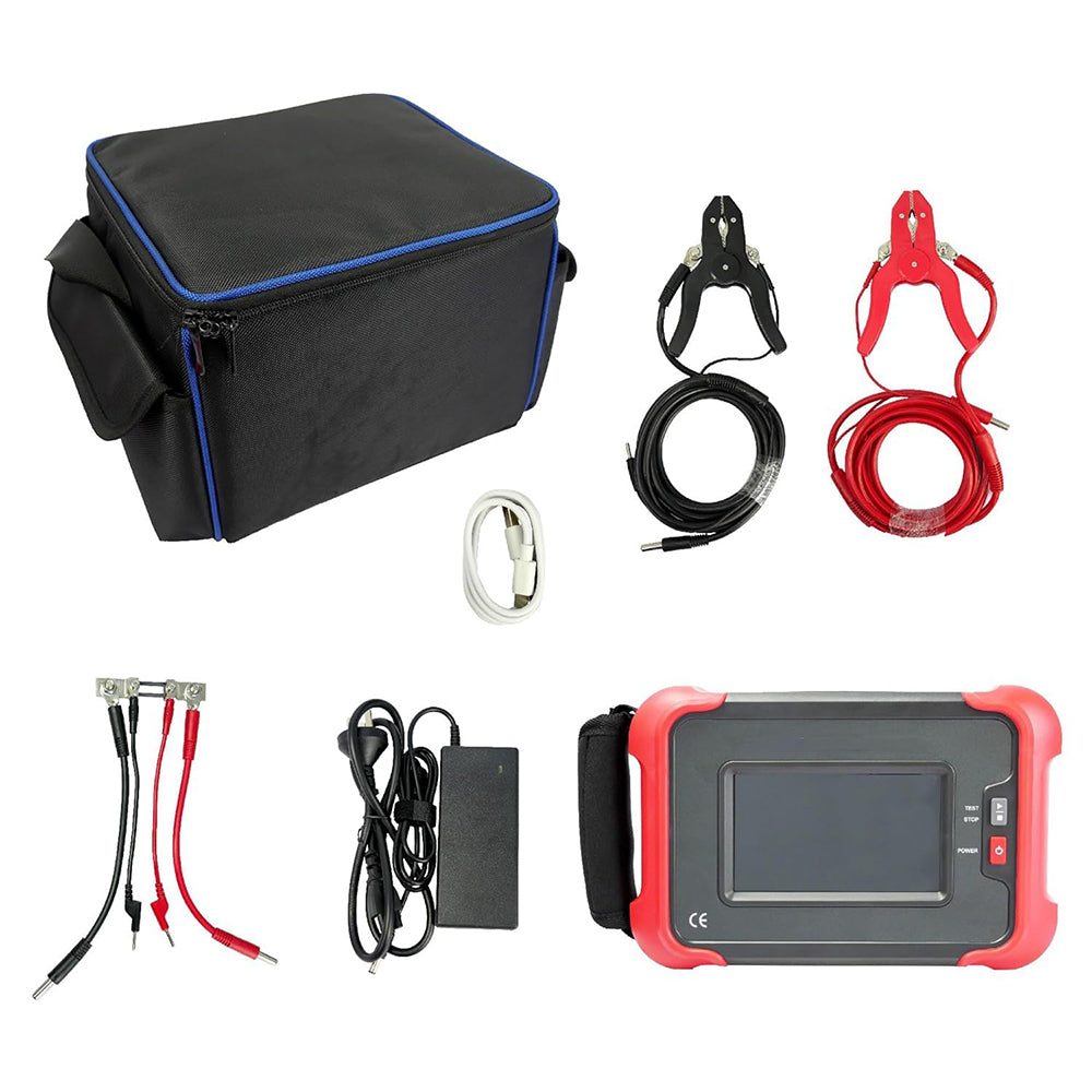 VTSYIQI Handheld Loop Resistance Tester Contact Resistance Measuring Device with DC Test Current 10A, 20A, 30A, 40A, 50A, 60A, 70A, 80A, 90A, 100A 10 Gears External Thermal Printer Measurement Range 0.0uΩ~80.000mΩ 5-inch True Color LCD Touch Screen
