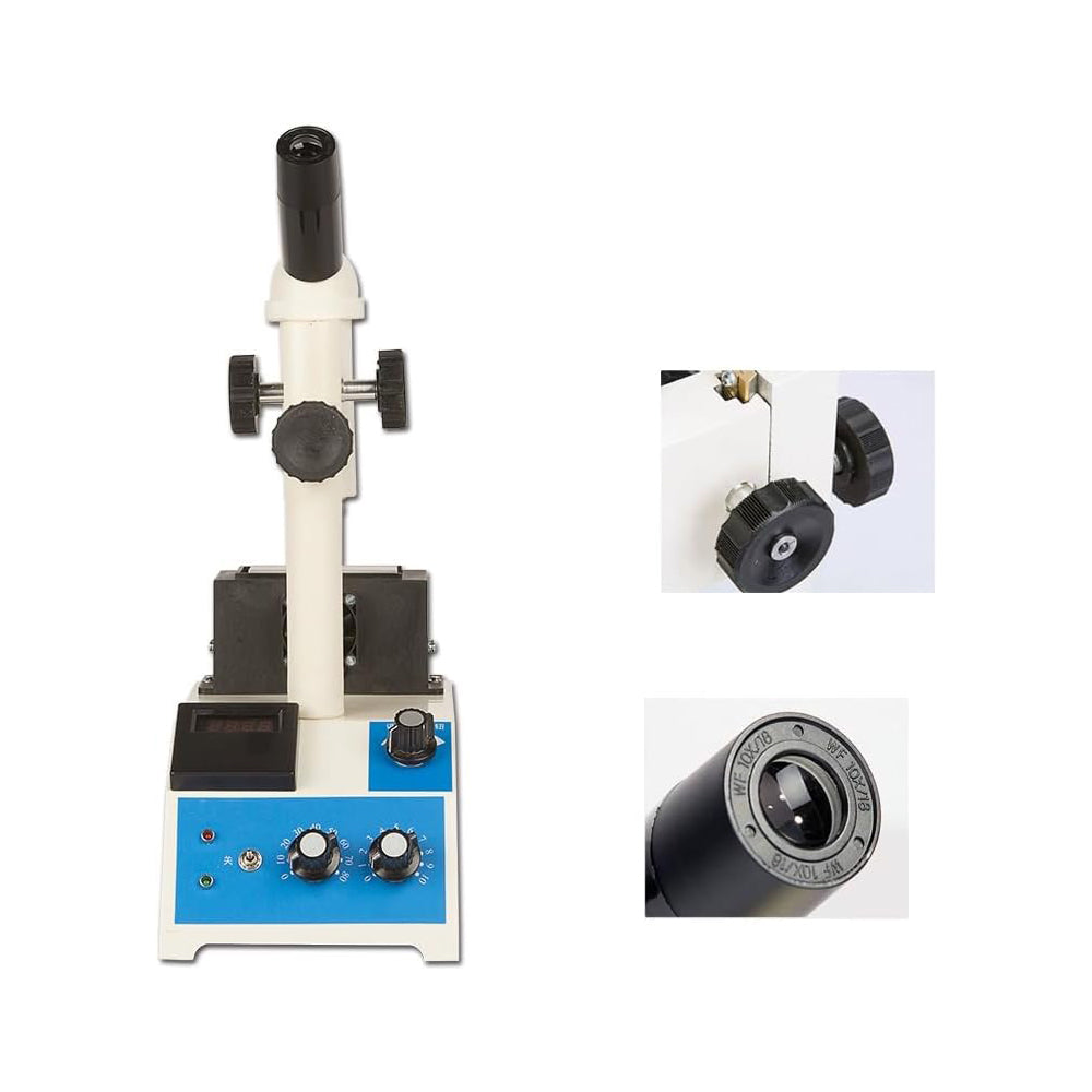 VTSYIQI Digital Melting Point Apparatus Microscope Melting Point Instrument Tester with Optic Magnification 10 X (Eye Lens) 4X(Objective Lens) Measurement Range Room Temperature to 320℃ Minmum Display 1℃