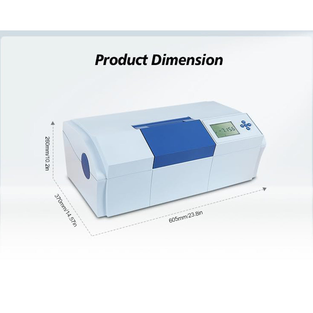 VTSYIQI Lab Automatic Polarimeter Digital Automatic Polarimeters with Wavelength 589nm Accuracy ±(0.01+Measuring Value×0.05%)°(Optical Rotation) ±(0.03+measuring value×0.05%)°Z(Sugar) Repeatability≤0.002° Test Tube 100mm/200mm (Regular) RS232 Interface