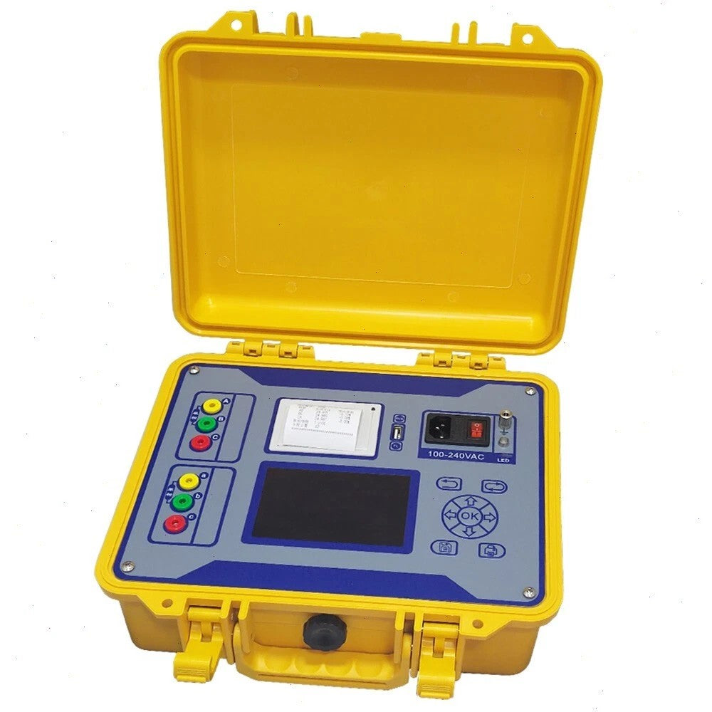 VTSYIQI Transformer Turns Ratio Testers Transformer Windings Ratio Tester with Resolution 0.9~9.9999(0.0001)10~99.999(0.001)100~999.99(0.01)1000~9999.9(0.1) 10000(1) Range 0.8~10000TTR 100 Group Data Storage
