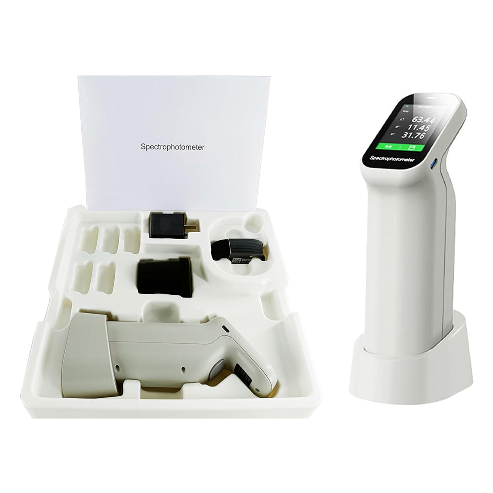 VTSYIQI Portable Colorimeter Color Meter Touch Screen Colorimeter for Coating Ceramic Plastic Paint Measurement with Aperture 6mm Visual Observation Method D/8 SCI Observer 2° 10°