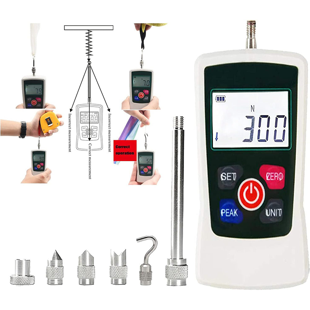 Digital Force Gauge Push and Pull Tester Dynamometer Druk LCD Zeer nauwkeurige lammeters met 4 meeteenheden N/Kg/Lb/Oz-20N Digital Force Gauge Push and Pull Tester Dynamometer Druk LCD Zeer nauwkeurige lammeters met 4 meeteenheden N/Kg/Lb/Oz-20N