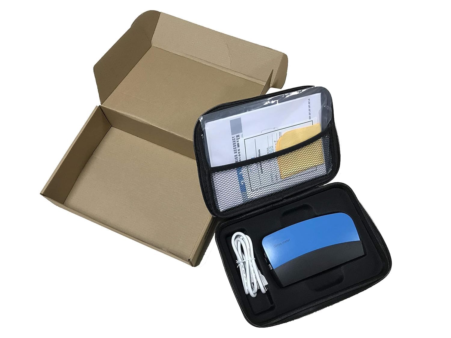 VTSYIQI Digital Gloss Meter 60 Degree Gloss Meter for Paints, Coating, Plastics, Ink, Rubber, Printing, Paper, Glass, Handware, Ceramic, Marble Etc with Measurement Range 0-200GU Division Value 1GU Measuring Time 0.5S
