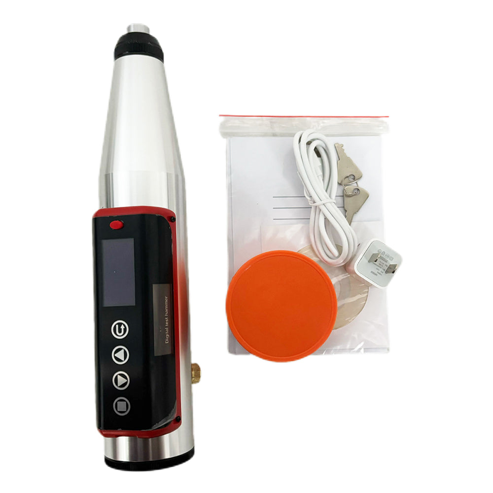 VTSYIQI Concrete Rebound Hammer Digital Rebound Test Hammer with Standard Impact Energy 2.207J Tension Spring Stiffness 785N/m Stroke Of Impact Hammer 75 mm Automatic Recording Function