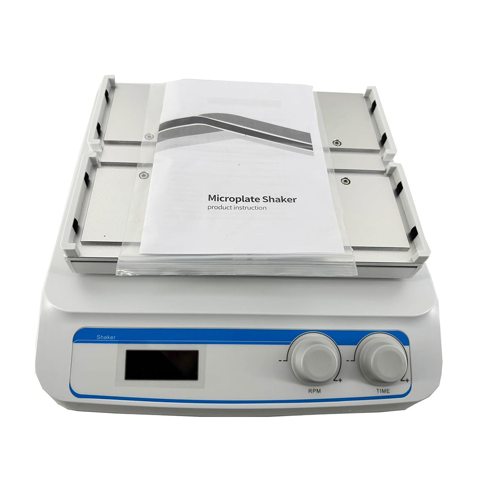 VTSYIQI Microplate Mixer Oscillator Micro Plate Mixers with Horizontal Gyration Amplitude 3mm Sample Capacity 4 Microplates Speed Range 100-1600rpm Time Setting Range 99h59min