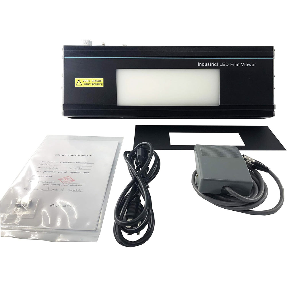 VTSYIQI Industrial Film Viewer X-ray Radiography Film Viewer with Max Light Intensity 500,000LUX/170,000cd/m² Observable Film Blackness >4.0D Average Color Temperature 6500 K LED Quantity 280