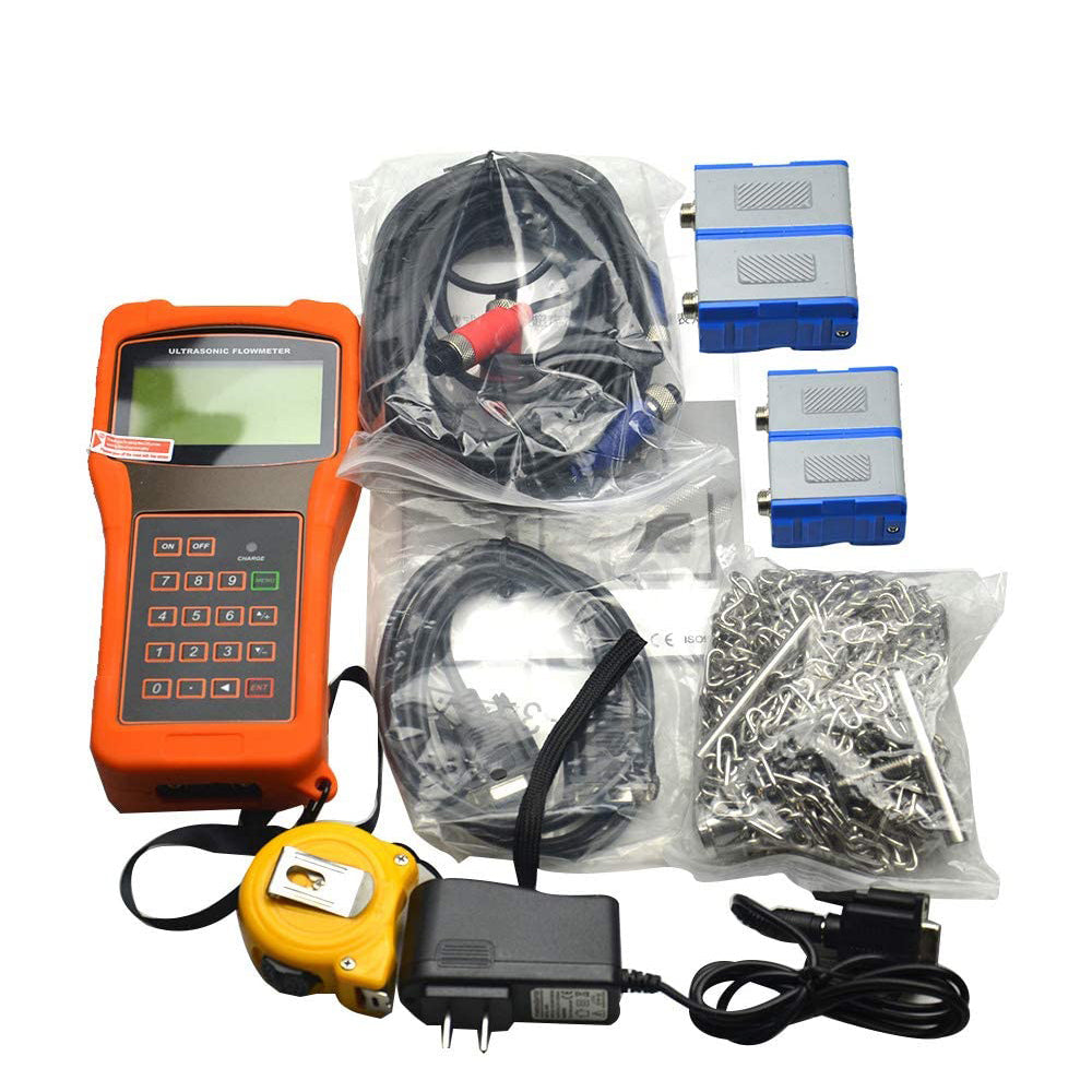 VTSYIQI Digital Ultrasonic Flow Meter Flowmeter Transit Time Flowmeter With Transducers For Pipes from 1.97 to 236.22 inch DN50 to DN6000 mm and -30°C to 90°C