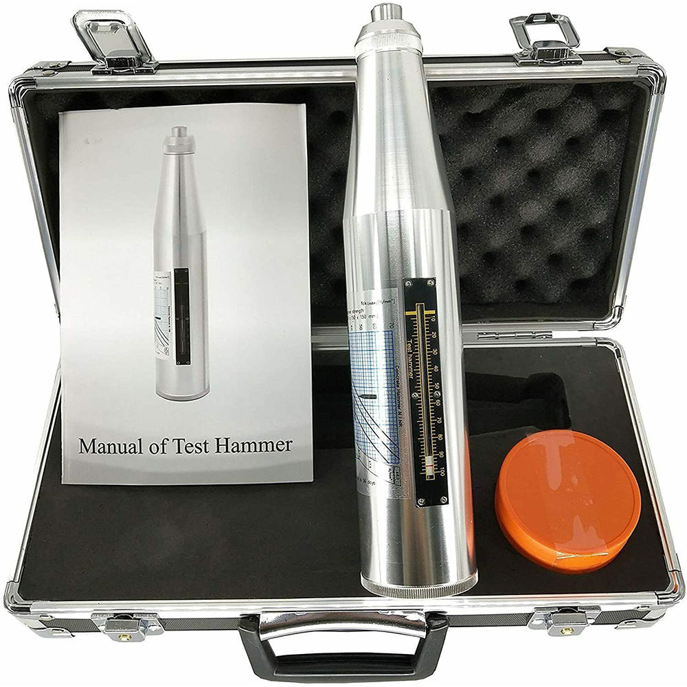 VTSYIQI Portable Concrete Rebound Tester Hammer (Black Instrument Case) Concrete Test Hammer with 10 to 60Mpa Resiliometer Tester Hammer Concrete Rebound Test Schmidt Hammer