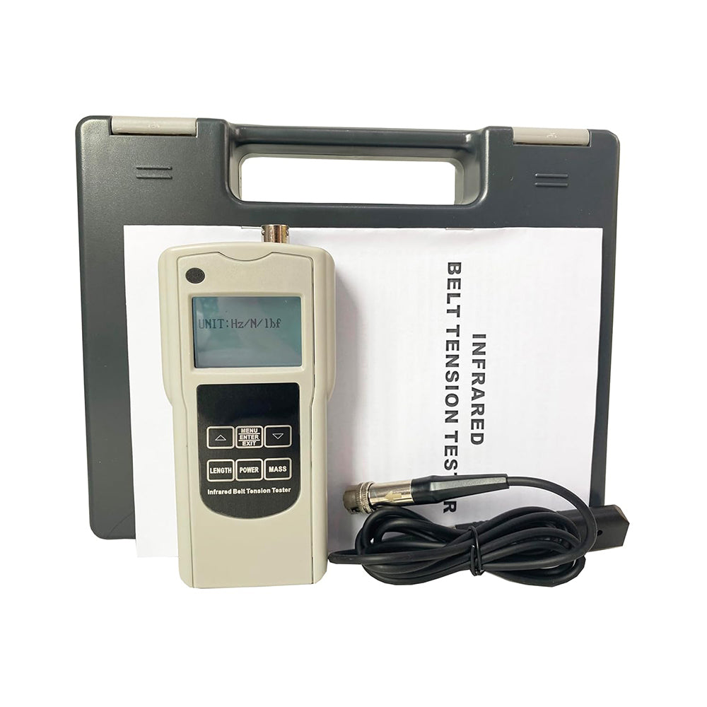VTSYIQI Infrared Belt Tensiometer Handheld Infrared Belt Tension Meter with LCD Display Optical Path Distance 3-20mm Measurement Range 10Hz~800Hz Input Range Free Belt Length Max 99.99m Belt Mass Max 9.999kg/m