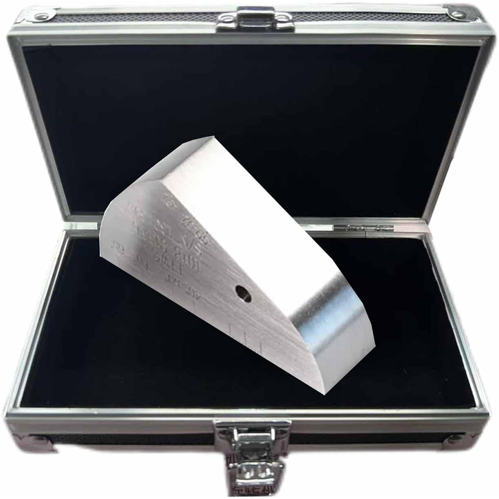 VTSYIQI Calibration Block for Ultrasonic Flaw Detector Ultrasonic Flaw Detection Equipment with 1018 Carbon Steel Thickness 25mm Hole Diameter 5mm Standard BS2704 and ISO 7963-2010