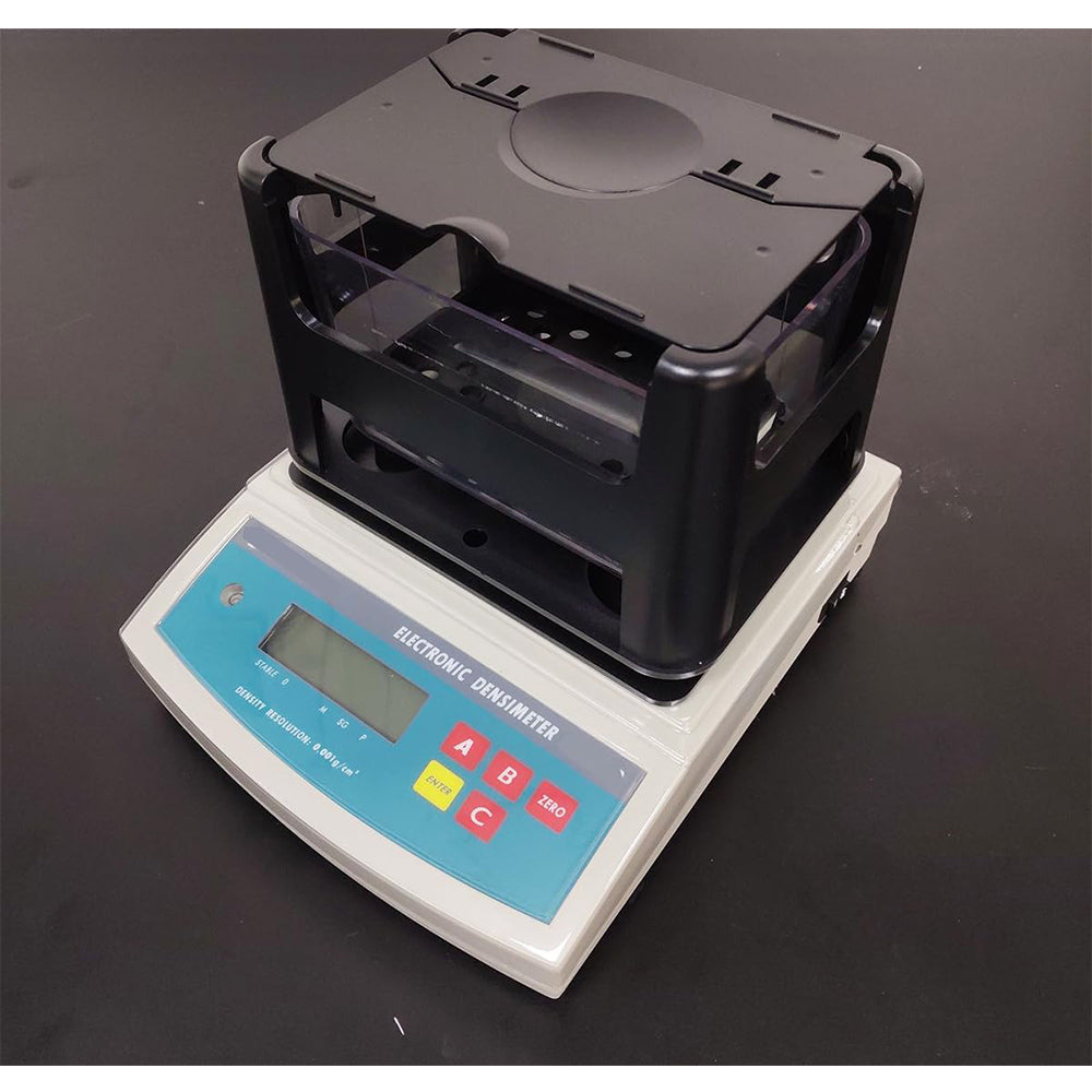 VTSYIQI Solid Density Meters Solid Density Tester Density Meter for Solids with Maximum Weight 1200g Minimum Weight 0.01g Interface of RS-232C is Included for Rubber Tire Macromolecule Composite Materials