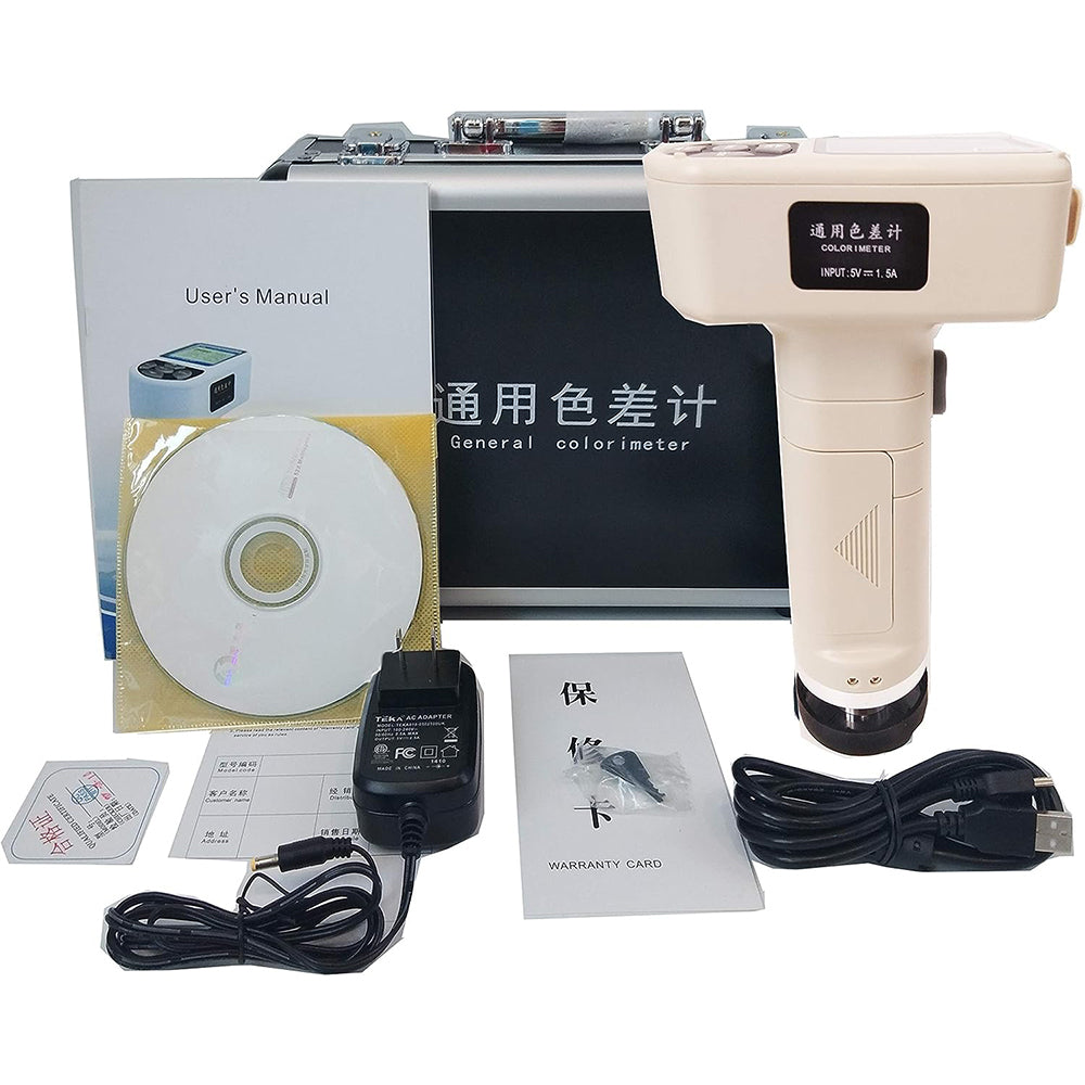 VTSYIQI Portable Handheld Colorimeter Color Meter 8mm Caliber 45°/0° Color Matcher
