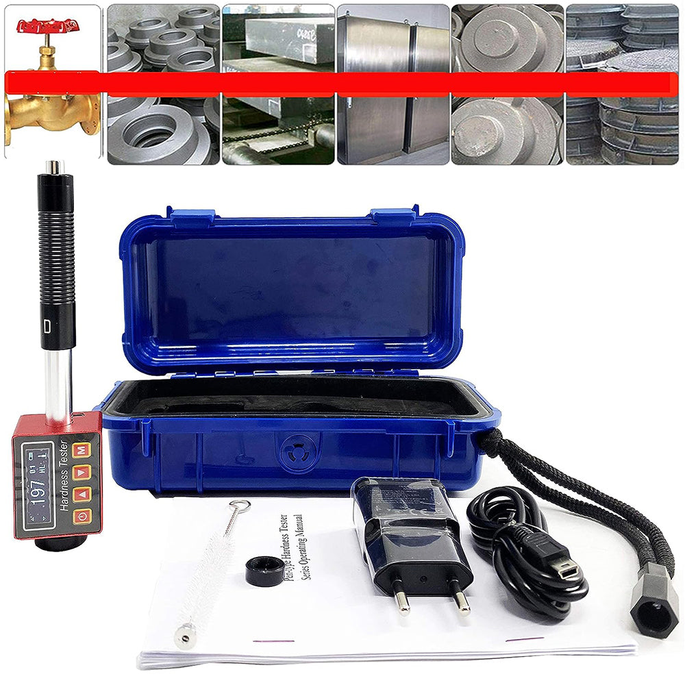 VTSYIQI Pen Type Leeb Hardness Testing Equipment Machines Hardness Tester for Metal Steel Multiple Hardness Scale 170 to 960 HLD OLED Color Display