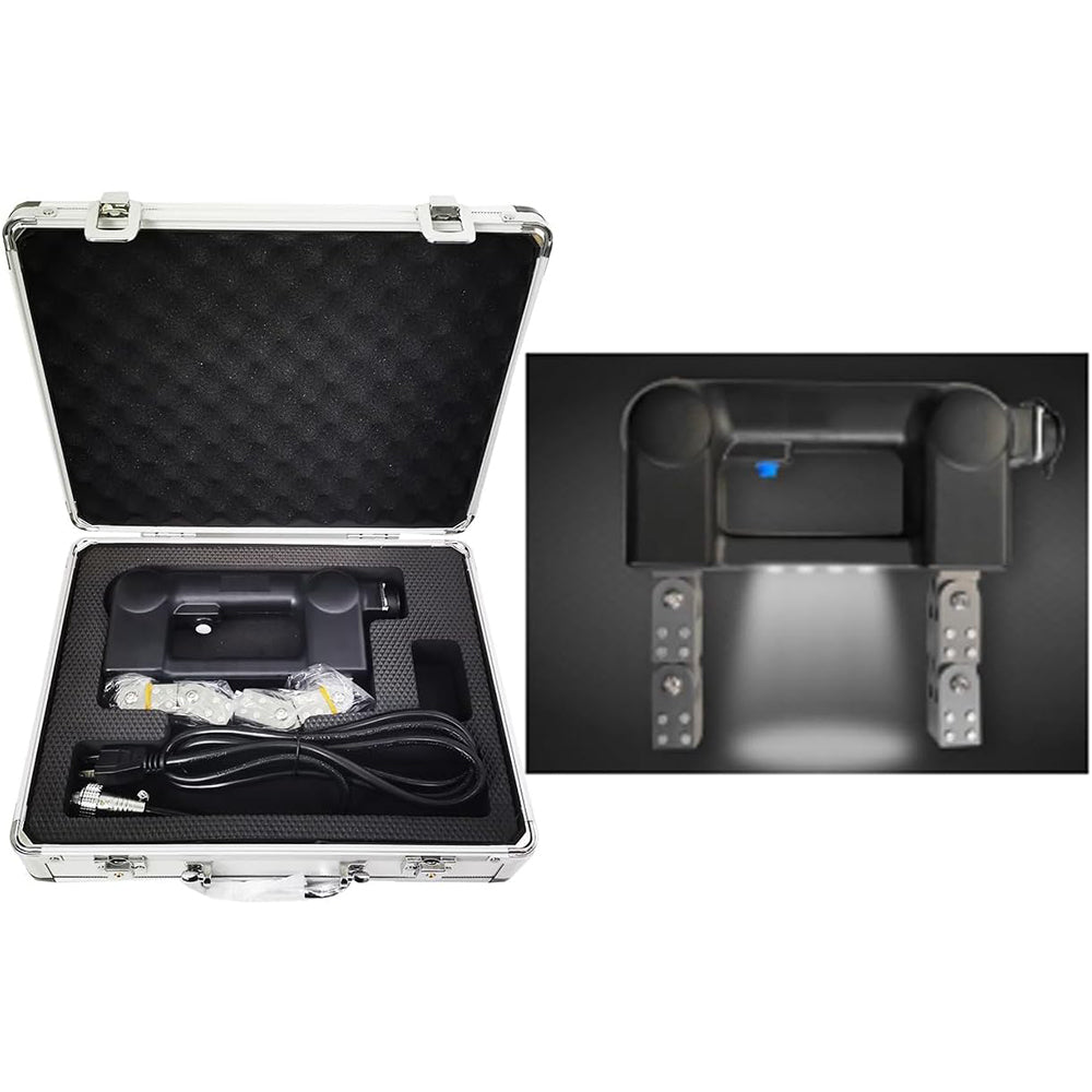 VTSYIQI Magnetic Yoke Flaw Detector Particle Testing Magnetic Flaw Detector with White Light(Illumination Purposes) AC110V 50/60Hz Magnetic Pole Pitch 0-230mm for Magnetic Particle Inspection of Surface and Near Surface Defects