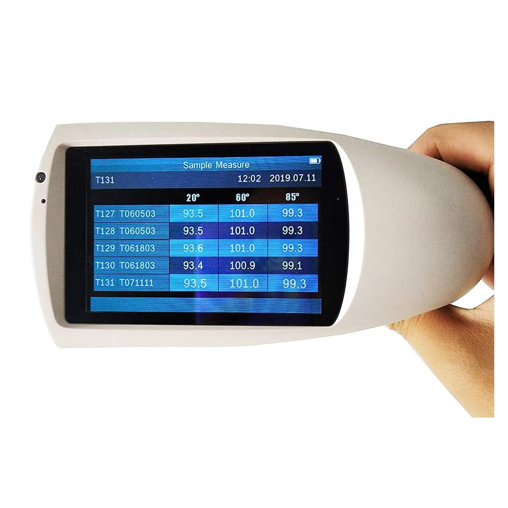VTSYIQI Multi-angle Gloss Meter 20/60/85° Gloss Meter with Measuring Range 20°:0~1000GU 60°:0~1000GU 85°:0~160GU Errors±1.5 ± 1.5% for Plastic Paper Hardware Industries Etc