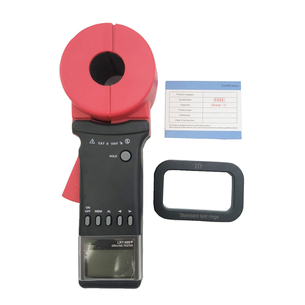 VTSYIQI Earth and Ground Resistance Testers Ground Resistance Measurement with 4-Digit LCD Digital Display Resistance Range 0.010Ω~1200Ω Clamp Opening Size 32mm Resistance Resolution 0.001Ω for Earth Resistance Measurement Loop Resistance Measurement