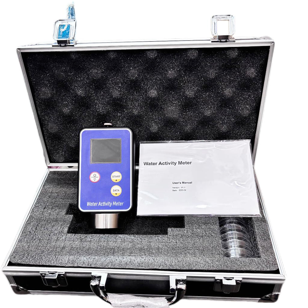 VTSYIQI Portable Water Activity Meter Digital Food AW Tester with Range 0.00-1.00aw Accuracy ±0.02aw Resolution 0.01 Data Memorized 99 Groups for Breads
