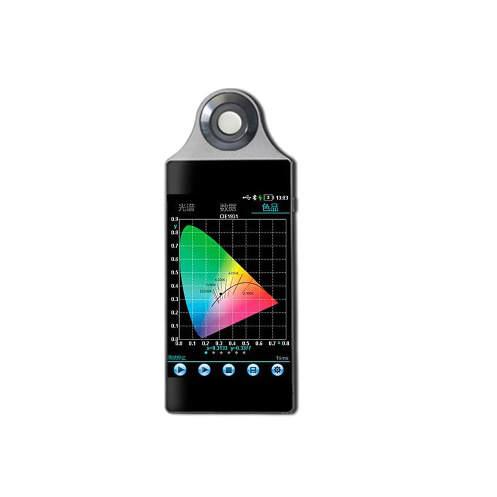 VTSYIQI Spectral Illuminometer Spectrum Irradiance Illuminance Lux Meter Tester with Wavelength Range 380nm~780nm for Testing Chromaticity Coordinates,Relative Spectral Power Distribution,Color Rendering Index,Color Gamut Index,Etc