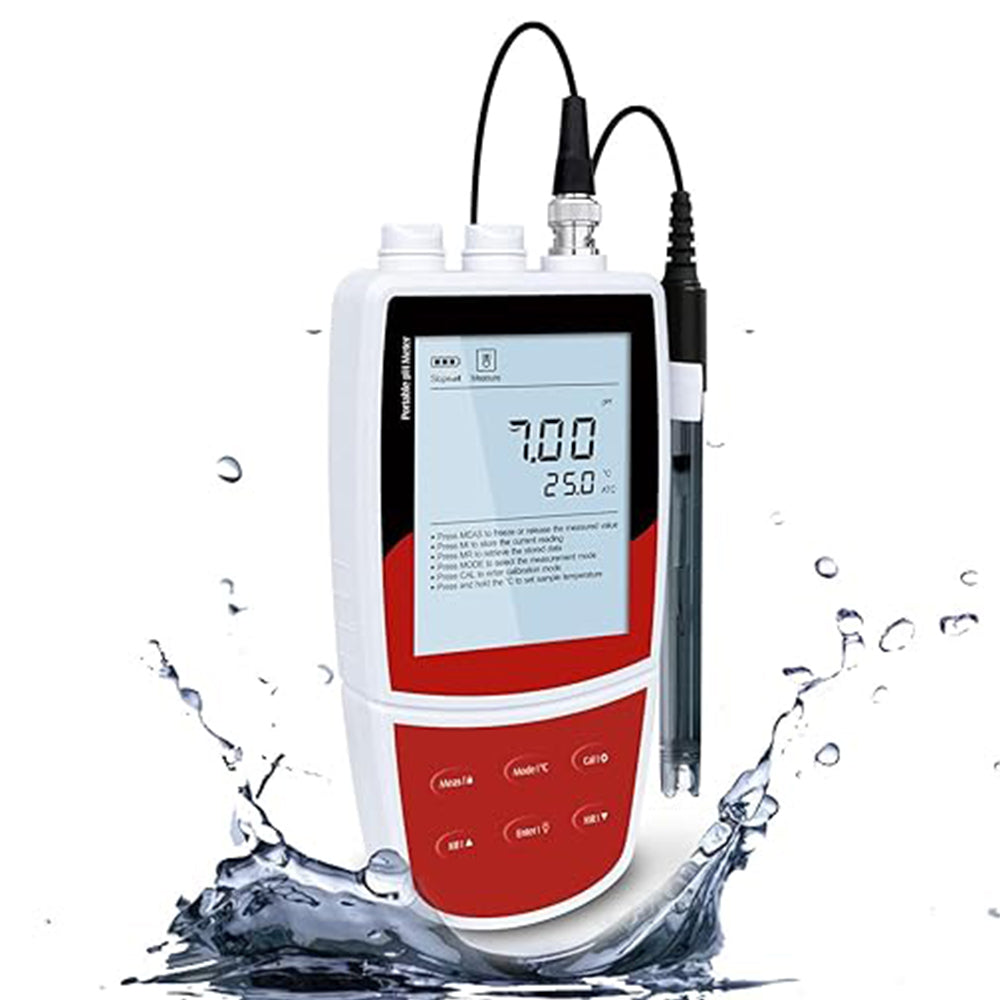 VTSYIQI Digital pH Meter Water pH Analyzer with Calibration Liquids Range -2.000 to 20.000 pH Range -1999.9 to 1999.9 mV Accuracy ±0.2 mV Auto-read Function USB Communication Interface Manual/Auto-read Measurement Endpoint