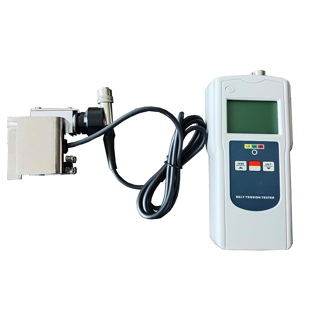 VTSYIQI Belt Tensiometer Belt Tension Measuring Device with Auto Switch Off And Manual Shutdown Measuring Range 0-750N/0-120lb/0-77Kg/0-114Seems 3 State Indication Low OK High Accuracy ≤ ±5%