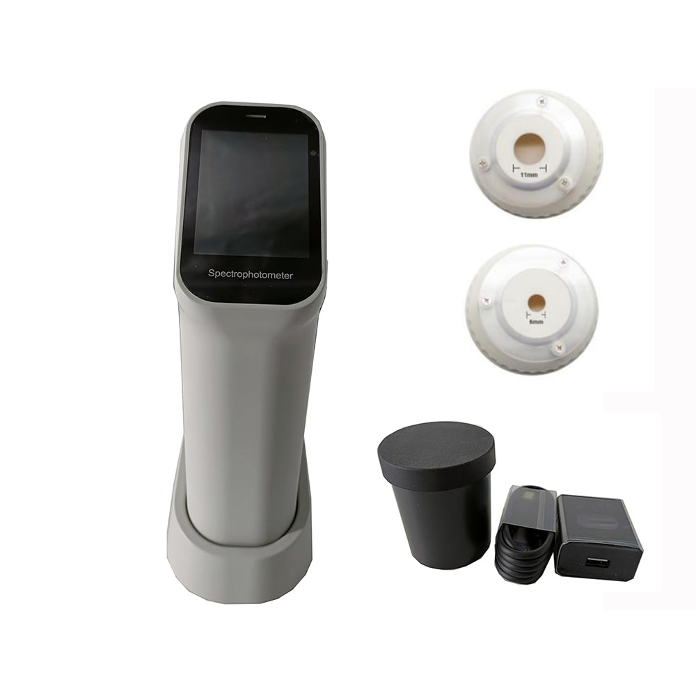 VTSYIQI Double Caliber Colorimeter Color Tester Color Measurement with Repeatability ΔE*ab≤ 0.03 Measuring Aperture Φ11mm Φ6mm Camera Framing and Positioning PC-Based Colour Management System