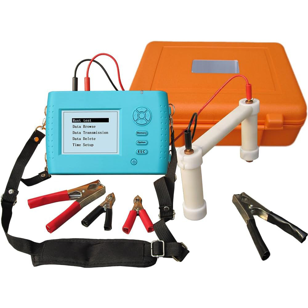VTSYIQI Concrete Rebar Corrosion Detector Digital Rust Tester Rebar Corrosion Tester with Distance 0-1000mm Measure Potential ±1000mv Accuracy ±1mv Measure Area 8100 m2 50000 Test Points USB Interface