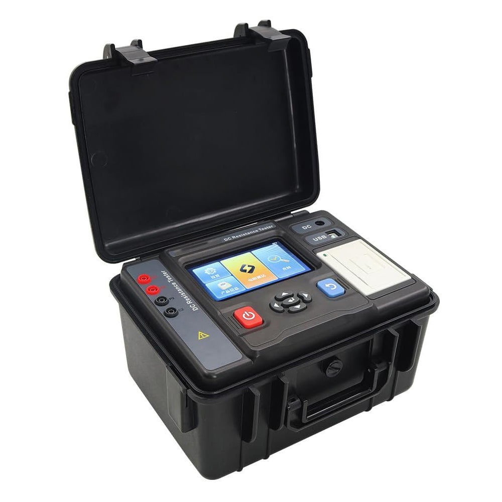 VTSYIQI 20A Transformer DC Resistance Tester with Internal Printer Resistance Range 10.0uΩ-1.0000MΩ for Measuring Transformer DC Resistance Transformer Winding Resistance Ground Grid Connection Conductivity Cable Wire Resistance Switch Connector