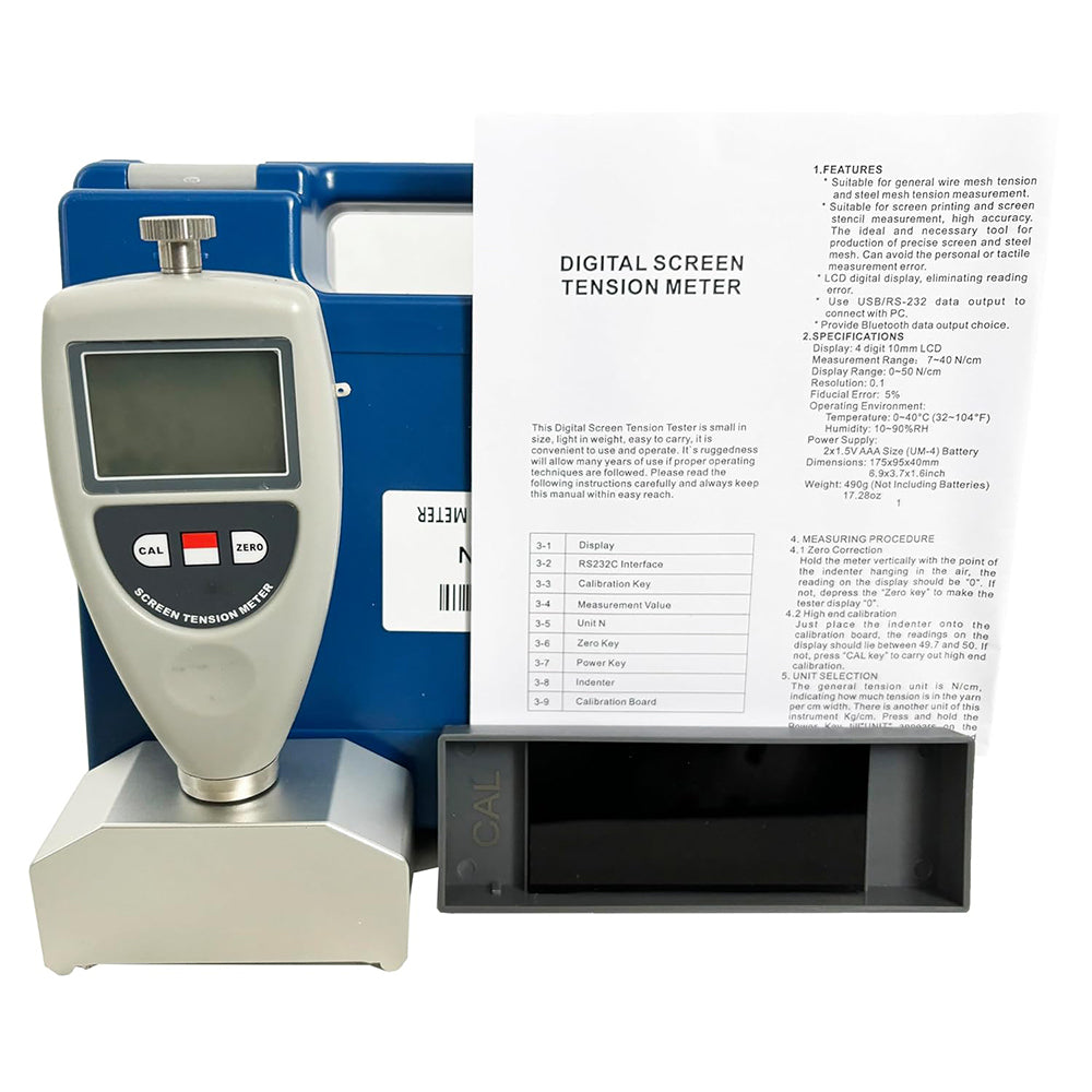 VTSYIQI Screen Tension Tester Screen Mesh Tension Meter with LCD Digital Display Eliminating Reading Error High Accuracy Measurement Range 7~40 N/cm Display Range 0~50 N/cm Fiducial Error 5% for Screen Printing and Screen Stencil Measurement
