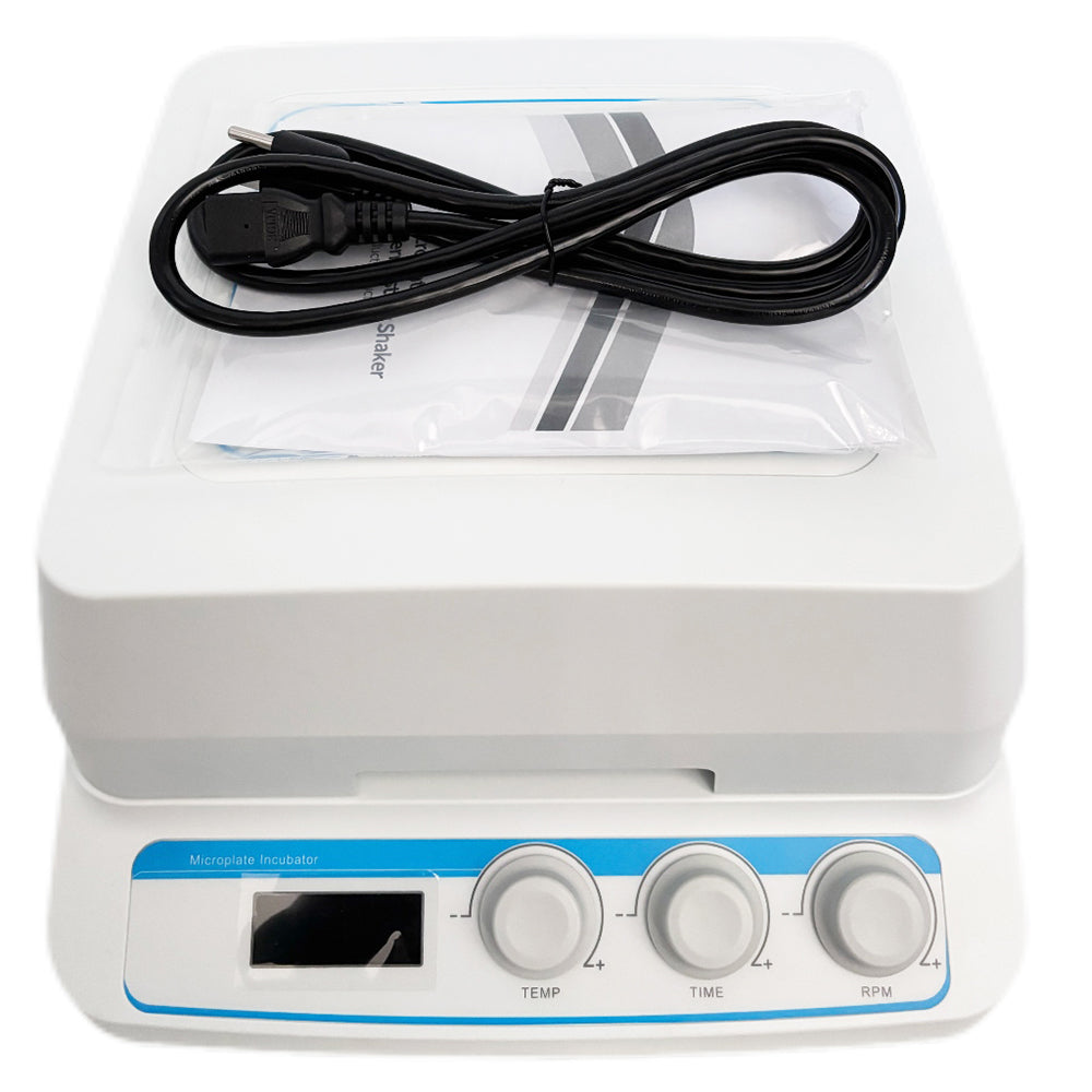 VTSYIQI Microplate Thermostatic Shaker MicroPlate Thermoshaker with Heating Mode Heating Film Control Accuracy ≤ ±0.3℃ Speed Range 100~1600rpm Sample Capacity 2 Microtiter Plates or Deep Well Plates