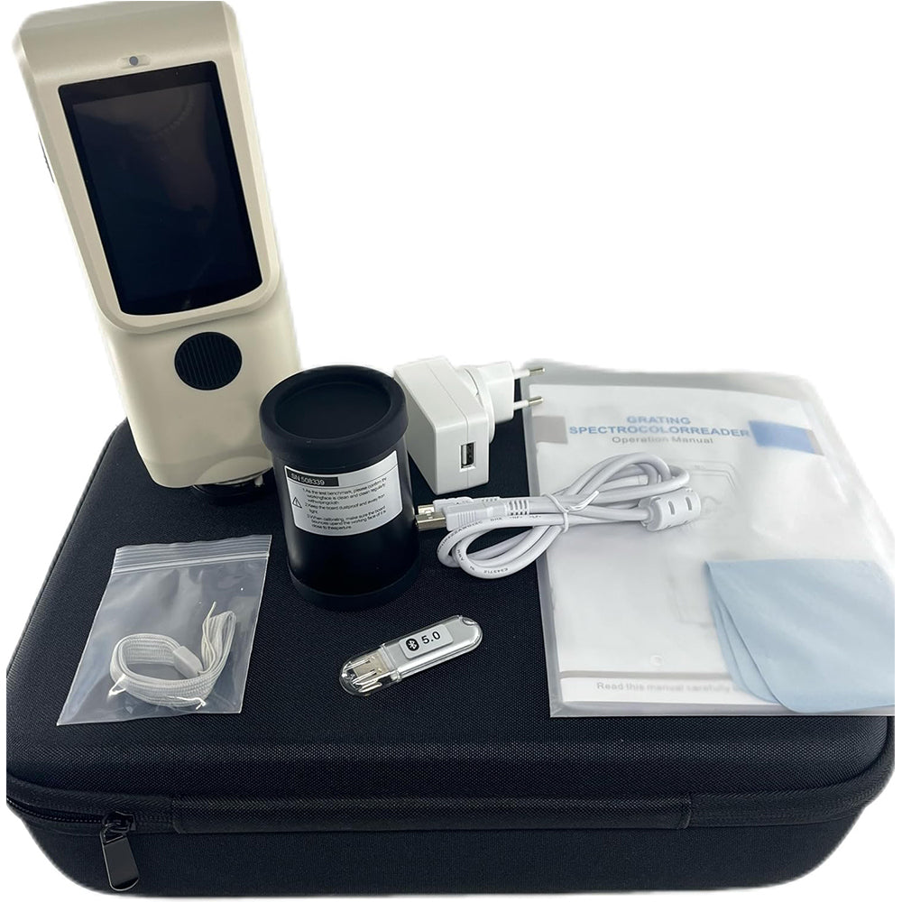 VTSYIQI Color Spectrophotometer Handheld Spectrophotometer with Professional Whiteboard Accuracy 0.01 Repeatability ΔE*ab 0.04 Aperture Φ4mm 10000 Samples Data Storage 3.5inch Capacitive Touch