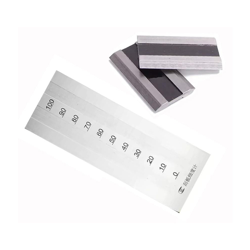 VTSYIQI Double Groove Grindometer Stainless Steel Fineness Meter with 2 Scrapers Maximum Depth of Groove 100μm Scale Range 0-100μm Indexing Value 5μm GB/T1724-93 Standard