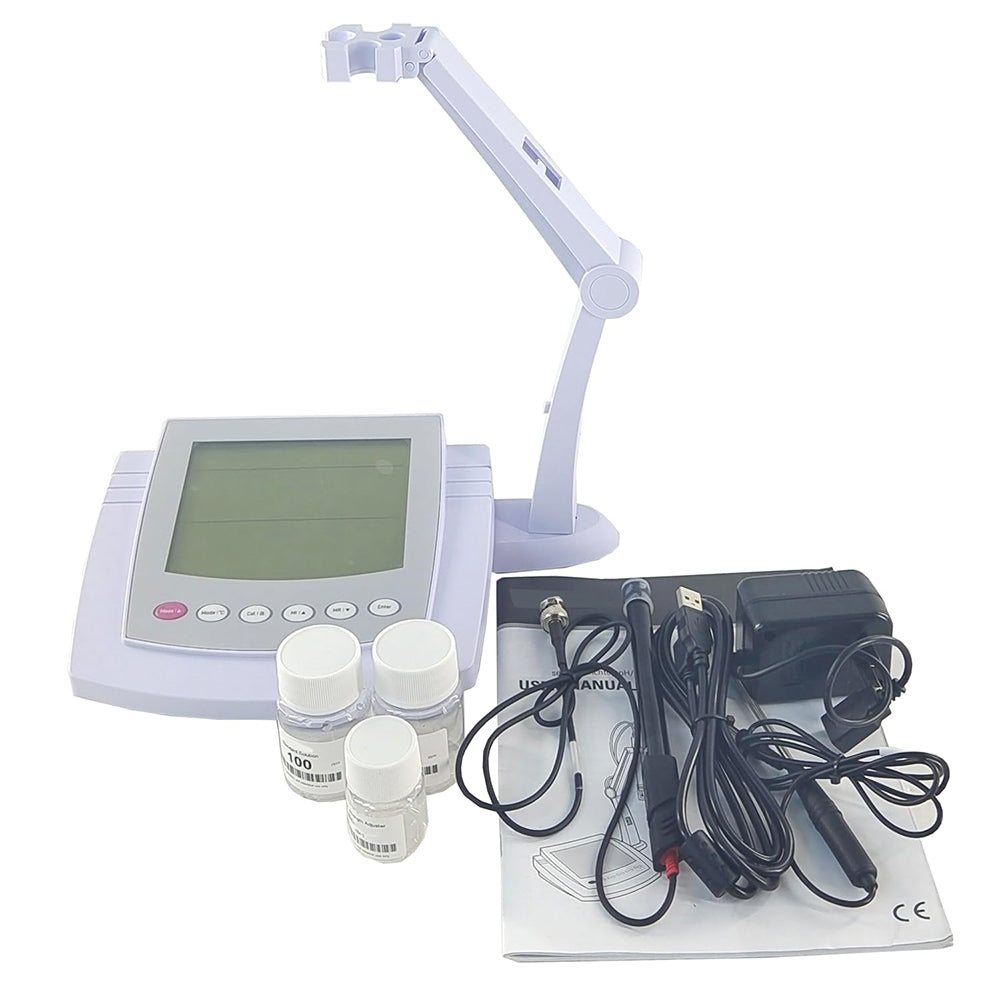 VTSYIQI Potassium Ion Meter Potassium Ion Tester with Backlit LCD Display Range 0.04 to 39000 ppm Accuracy±1% Automatic Electrode Diagnosis Shows The Calibration Points and Slopes Calibration Fluid