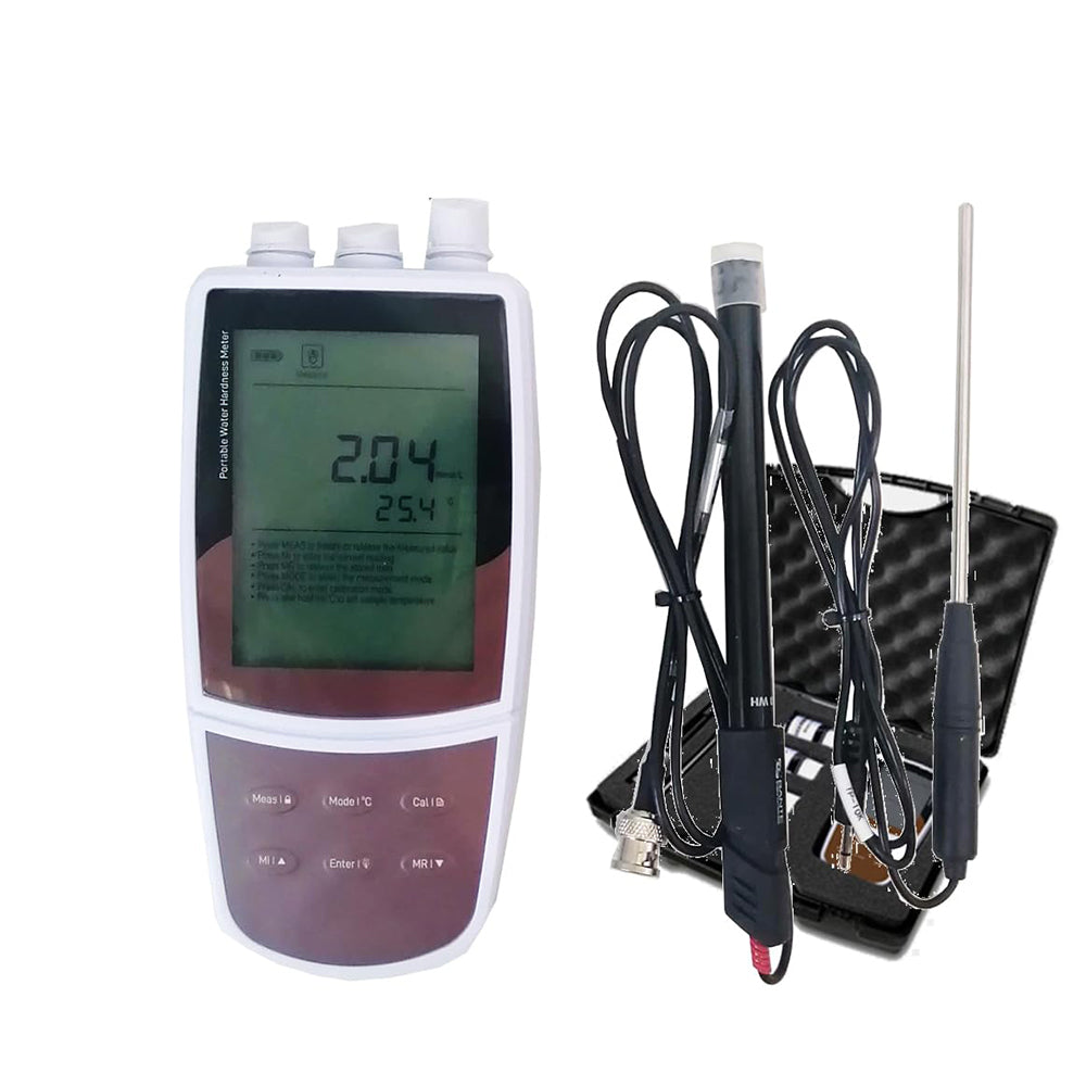 VTSYIQI Digital Water Hardness Meter Lab Water Hardness Meter with Standard Calibration Liquids Range(Concentration)0.05 to 200 mmol/L(German Degree)0 to 1122°dH Stores Up to 500 Data Sets USB Interface 500 Data Memory for Measuring Calcium etc.