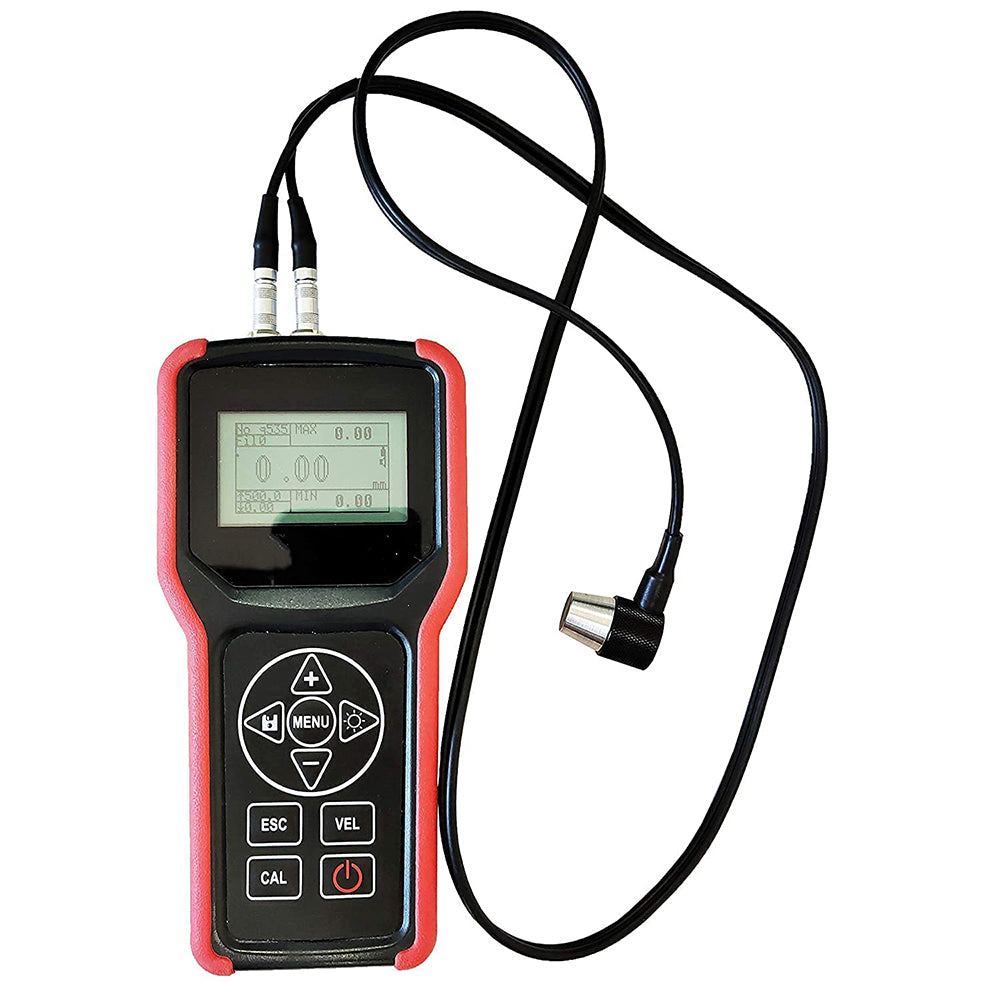 VTSYIQI Ultrasonic Thickness Gauge Meter 0.75-400mm with Probe Diameter 6mm Frequency 7mhz