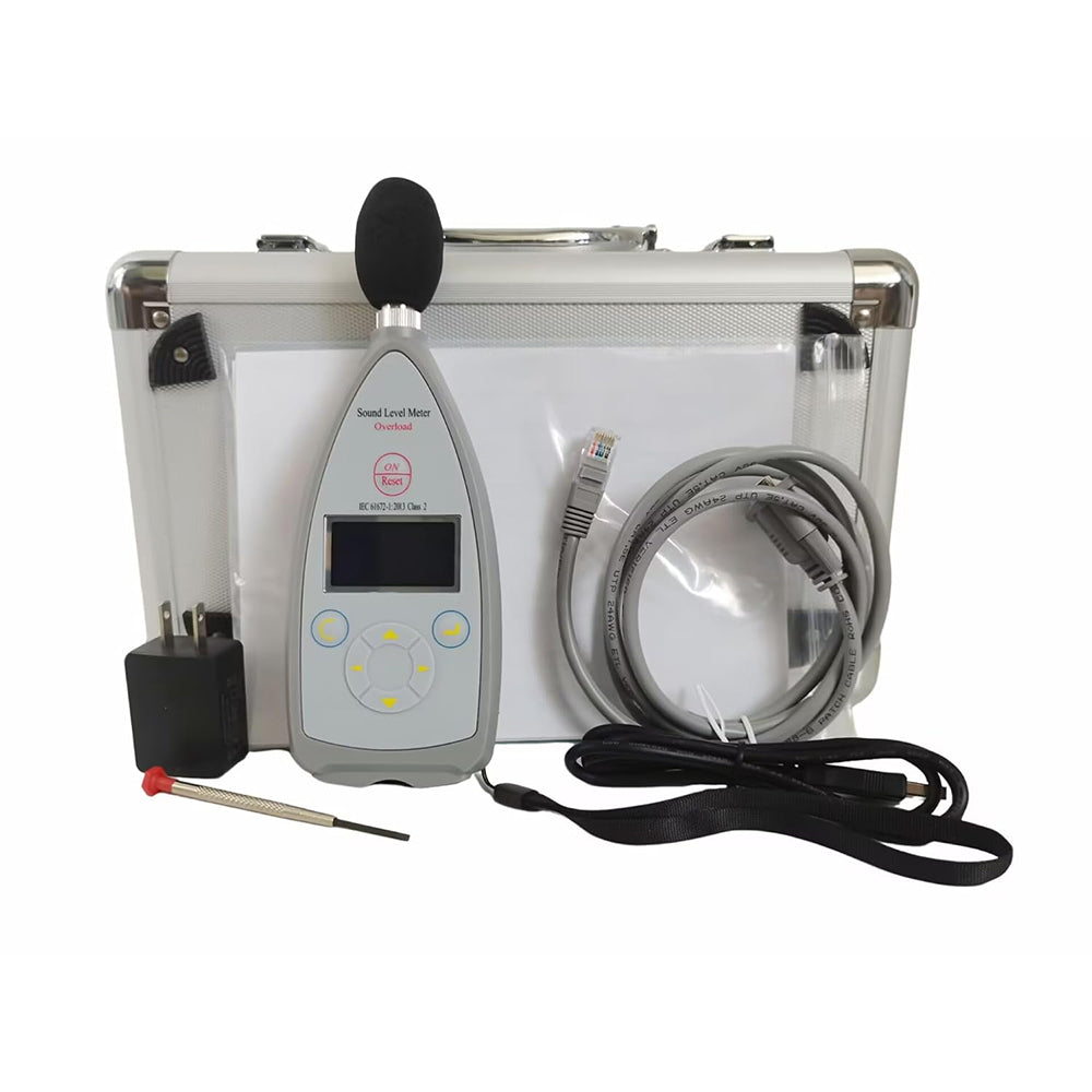 VTSYIQI Class 2 Sound Level Meter Integrating Sound Level Meter Noise Level Data Logger with Range 20Hz-12.5kHz 30dB(A)-130dB(A) Integrating Function 8000 Groups Data Storage