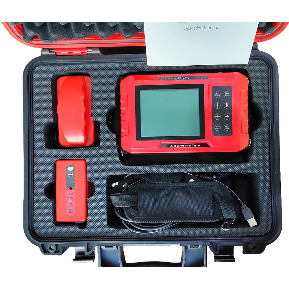 VTSYIQI Digital Rebar Detector Concrete Rebar Locator Digital Rebar Scanner with USB Interface Protective Layer Thickness First Range 6mm-90mm Second Range 7mm-200mm Steel Bar Diameter Ф6mm-Ф50mm for Rebar Diameter Spacing