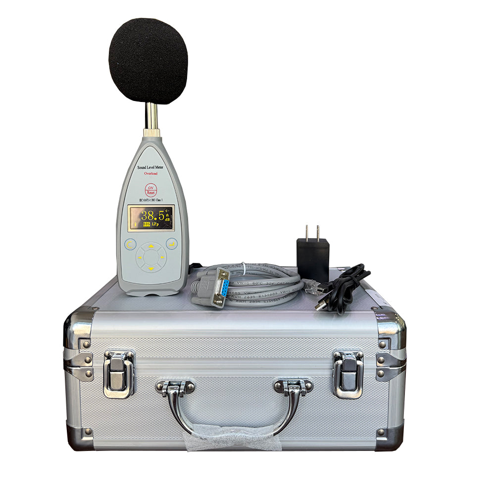 VTSYIQI Integrating-Averaging Sound Level Meter Class 1 Noise Level Meter with Range 10 Hz-20 kHz 25dB(A)-140dB(A) Wide Dynamic Range A/D Bits 48kHz for Sound Data Logger and Noise Analysis Software