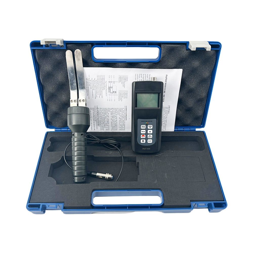 VTSYIQI Digital Paper Moisture Tester Paper Moisture Content Meter with Digital Display on LCD Measurement Range 0% to 50% (Cd08) 0%~18% (Cd10) 0%~100% (Cd11) 0%~40% (Cd12) Resolution 0.1% 240 Data Sets can be Stored