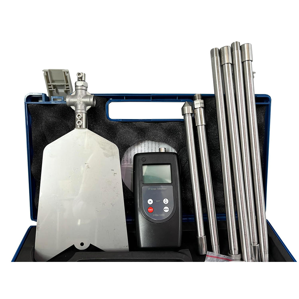 VTSYIQI Water Velocity Meter Open Channel Water Speed Tester with Measurement Error ≤1. 5%  Speed Range 0.01-10.00 m/s Pole Positioning Measurement Method for Measuring Open Channels and Partially Filled Pipes