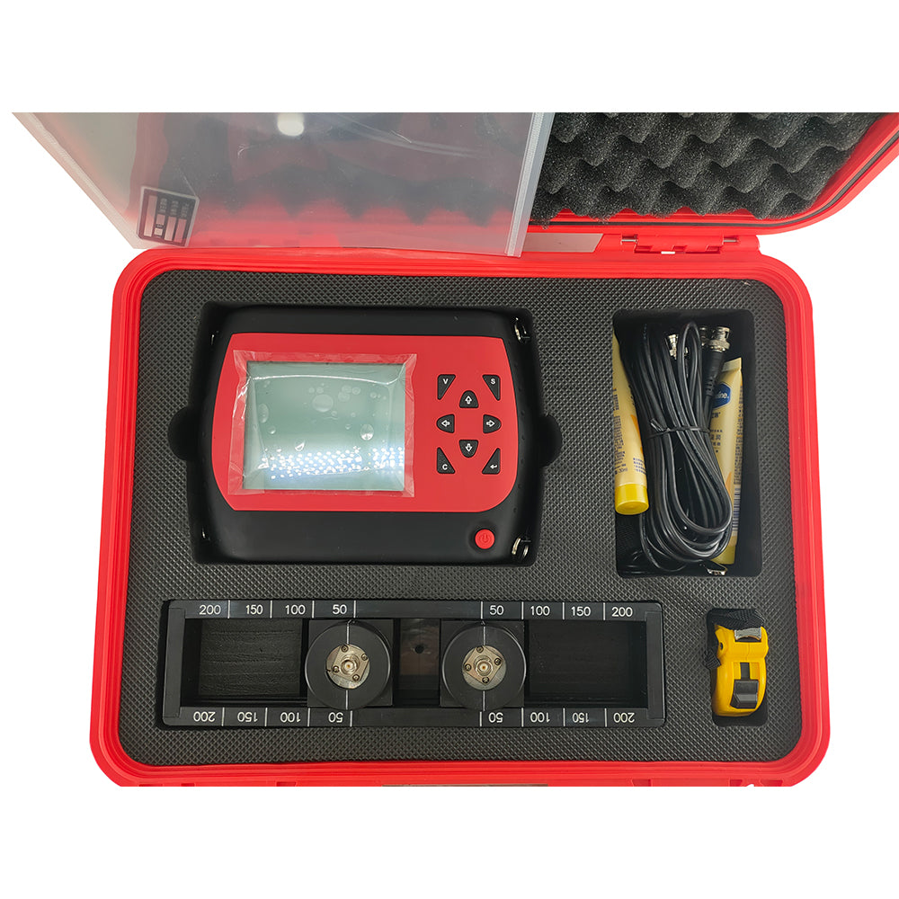 VTSYIQI Digital Crack Depth Gauge Concrete Crack Depth Tester with Maximum Test Depth of Concrete Cracks ≤500 mm Calibration Ruler 25000 Data Storage for Crack Depth Testing on Concrete Surfaces