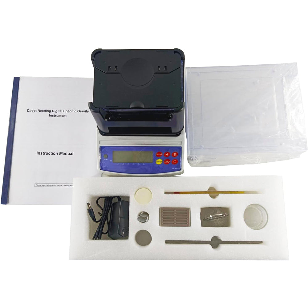 VTSYIQI Soild Densimeter High-Precision Density Meter with Weight Range 0.001 to 120g Density Resolution 0.0001 g/cm3 Standard Deviation 0.001g  for Rubber Plastic Tire Shoe Materials Wire and Cable Electrical Apparatus